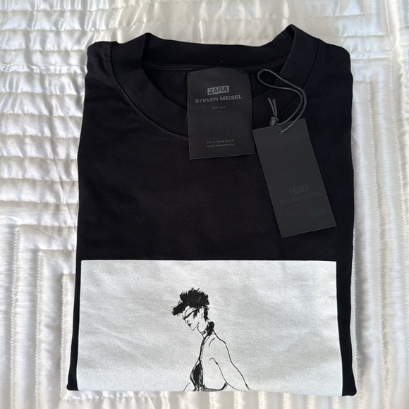 ZARA x STEVEN MEISEL
Long Sleeve Black Crew Neck T - Picture 2 of 8